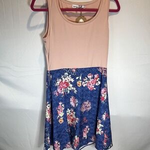 NWT Boutique‎ Womens Size Small Pink Short Sleeve Tank Dress S Floral Sun Summer